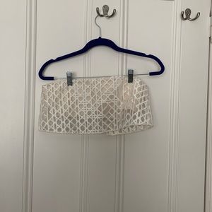 3.1 Phillip Lim Lattice Lined Silk Crop Top